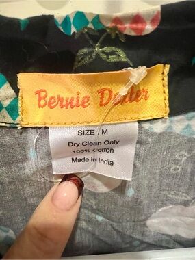 Bernie Dexter Fruit dress in Black and Teal/Pink